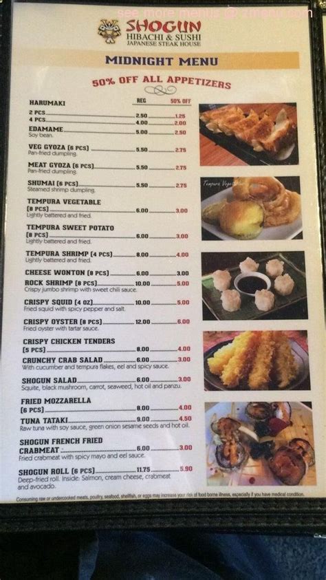 Online Menu of Shogun Japanese Steakhouse, .